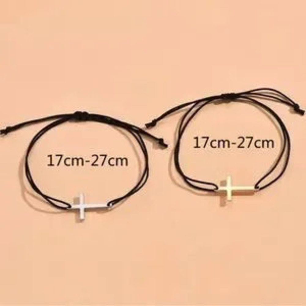 Couple Cross Bracelet string Rope for couples - Picture 4 of 5